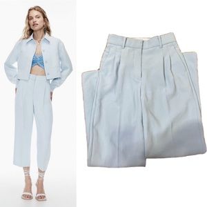 Aritzia Wilfred Effortless Pants Trousers High Rise Heatwave Blue, Sz. 00